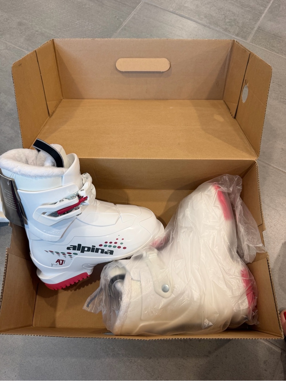 Alpina Kids White & Pink Alpina Ski Boots - BRAND NEW NEVER WORN!!